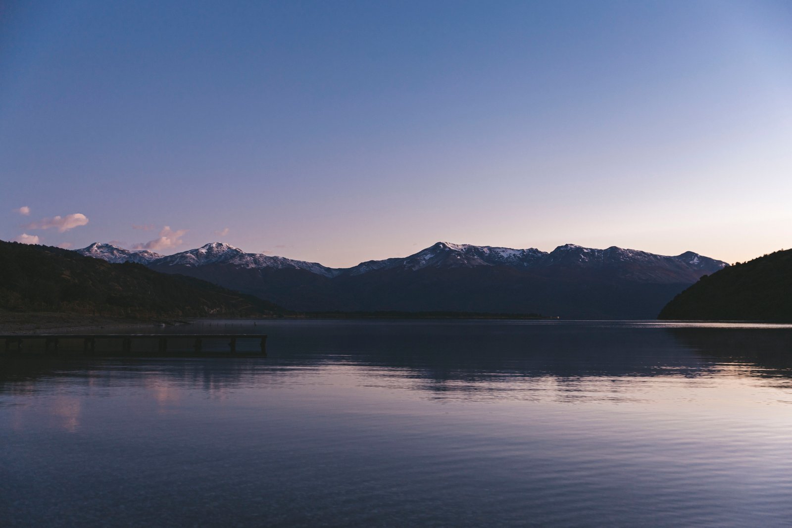 Entardecer no lago · Patagônia